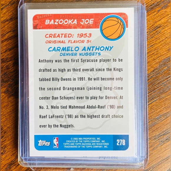 Carmelo Anthony rookie - Picture 2 of 2